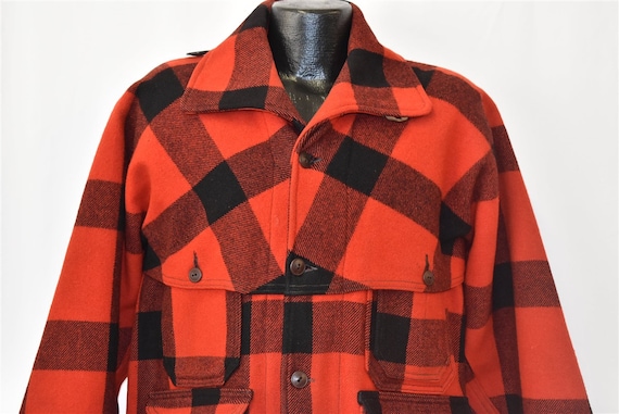 40s Woolrich Check Plaid Double Mackinaw Wool Wint