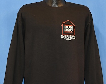 80s Run DMC Run's House 1988 Tougher Than Leather Tour Sweatshirt Medium