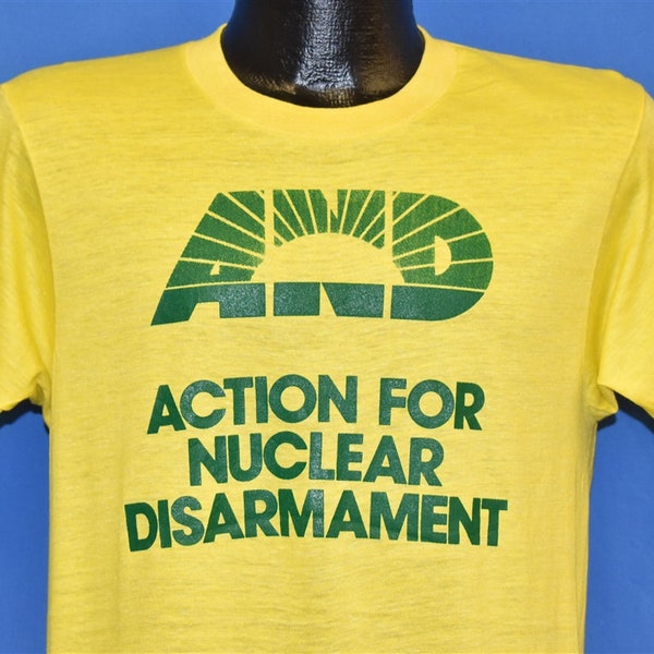 80s Action for Nuclear Disarmament Political Demonstration Cold War Arms Race AND t-shirt Medium