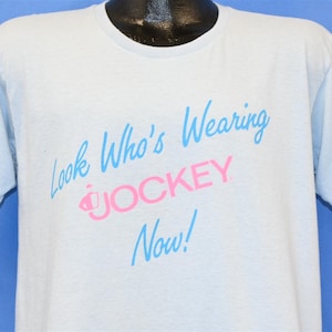 80s Look Who&#39;s Wearing Jockey Now Jockey For Her t-shirt Women&#39;s Medium