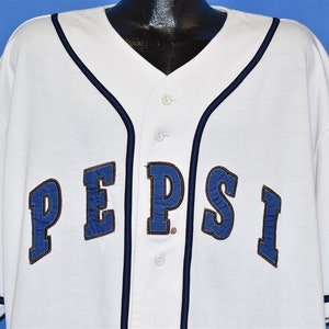 90s Pepsi Baseball Jersey Button Front Generation Next Soda Logo Promo t-shirt XXL
