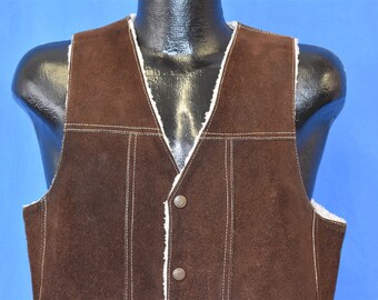 70's〜 Rancher by Schott Suede Vest Small 70s Schott Suede Rancher Western Vest / Trucker Style Snap