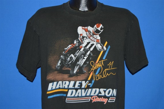 80s Harley Davidson Racing Scott Parker T-shirt Large - Etsy