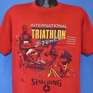 80s Spalding International Triathlon Event Race t-shirt Extra Large