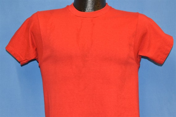 70s Blank Minimalist Red Soft Box Tag t-shirt Smal