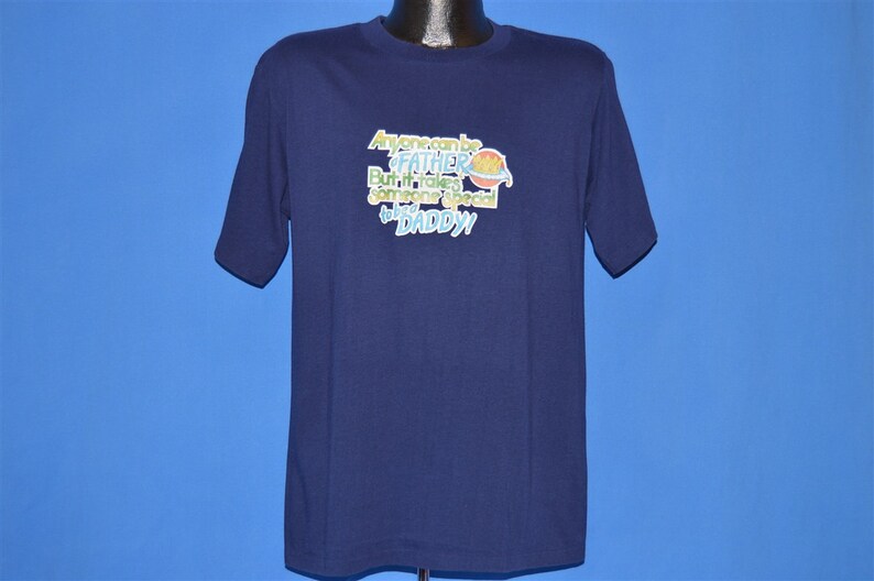 80s Anyone Can Be A Father Iron On t-shirt Large