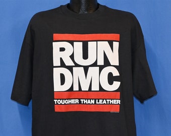 80s Run-DMC Tougher Than Leather Deadstock Hip-Hop Rap Tour t-shirt Extra Large