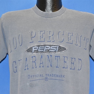 90s Pepsi Cola 100 Percent Guaranteed Official Trademark t-shirt Medium Vintage Tee