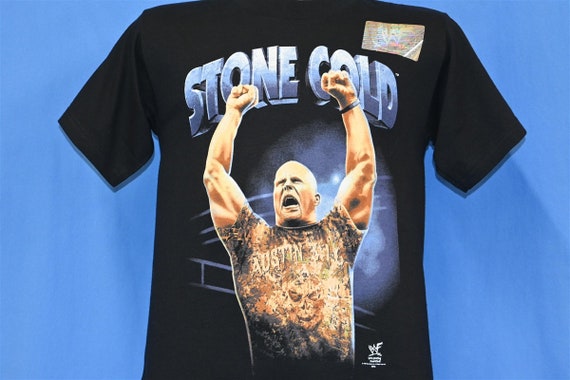 90s WWF Steve Austin Tシャツ 鬼フェード スミクロ M