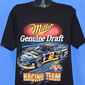90s Miller Genuine Draft Beer MGD 500 NASCAR Rusty Wallace Stock Car Racing t-shirt Large
