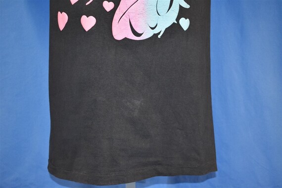 80s Unicorn Love Hearts Puffy Paint t-shirt Medium - image 3