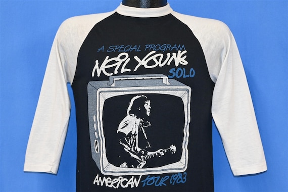 80s Neil Young Solo American Tour 1983 Rock Band … - image 1