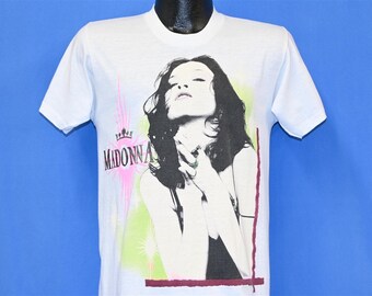 Vtg 1989 Madonna Like A Prayer T-shirt White S/M 80s Pop Dance