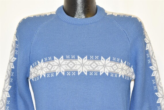 80s Blue Fair Isle Christmas Sweater Fair Isle Hol
