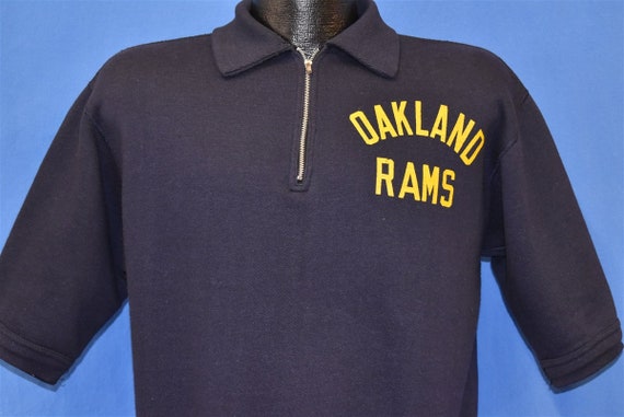 50s Oakland Rams 1/4 Zip Pull Over Short Sleeve Sw