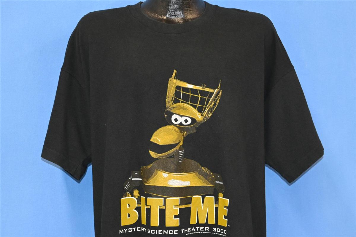 90s Mystery Science Theater 3000 MST3K Movie Crow T Robot Bite Me Funny t-shirt XXL