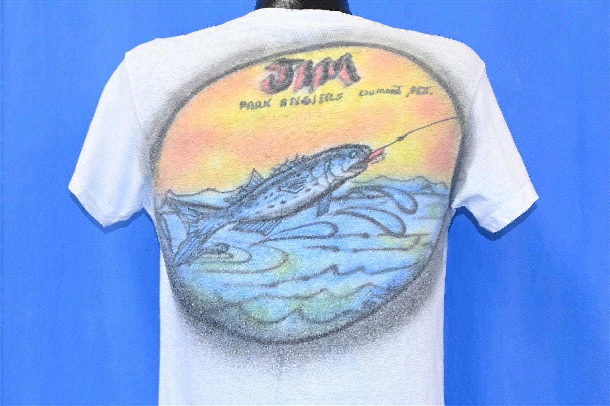70s Park Anglers Dumont New Jersey Airbrushed Fishing T
