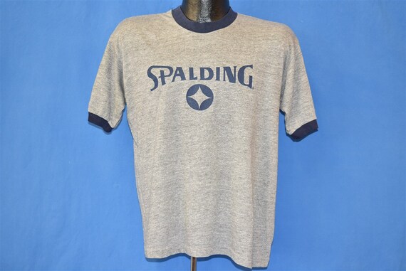 80s Spalding Basketball Ringer t-shirt Large - image 2