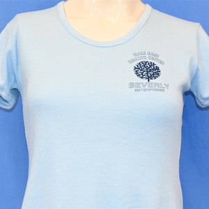 80年代 Hale Nani Health Center Beverly Enterprises ハワイ ブルー Tシャツ レディース Sサイズ