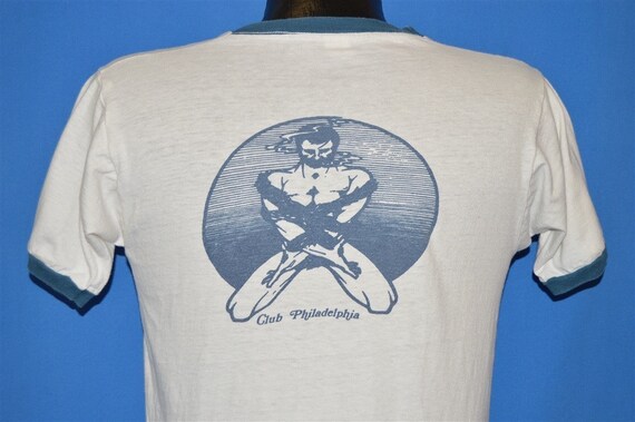 70s BC Bondage Club Philadelphia Ringer t-shirt Sm