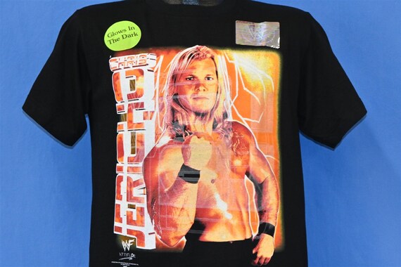 Y2K クリス ジェリコ WWF レスリング 暗闇で光る デッドストック T 