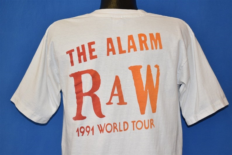 90s the Alarm Raw 1991 Tour New Wave Tshirt Large Etsy