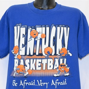 90s University Kentucky Wildcats College Basketball Be Afraid t-shirt Large