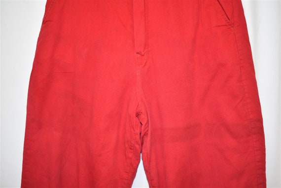 60s Hunting Red Quilt Lined Pants Size 30 - image 6