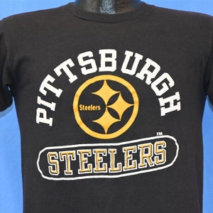 70s Pittsburgh Steelers NFL Football Team Champion Blue Bar t-shirt Small