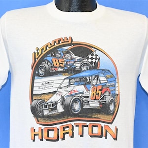 80s Jimmy Horton #85 Dirt Track S&H Racing Folsom New Jersey t-shirt Medium