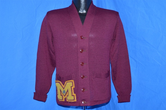 40s Lyn Del Sportswear Maroon Vintage Letterman Ca