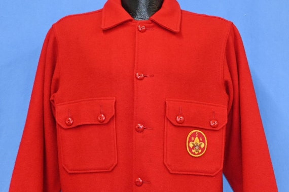 80s Boys Scouts Leader BSA Red Wool Order of the … - image 2