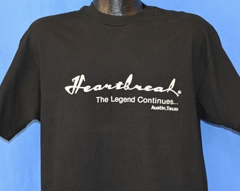 80s Heartbreak The Legend Continues Austin Texas Black t-shirt Extra Large