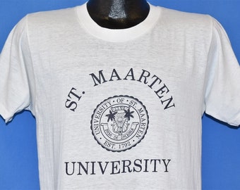 Vintage 1990s St Maarten Vacation Tourist T Shirt Size XL