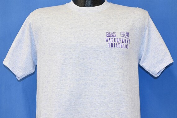 トロピカルパラダイス Tシャツ 90s Waterfront Triathlon Honolulu Hawaii Pacific Nissan 1991