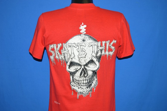 80s Skate This Skull t-shirt Small