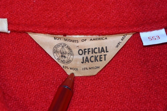 80s Boys Scouts Leader BSA Red Wool Order of the … - image 7
