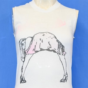 80er Jahre New York Dolls Punk Rock Band Faded Cut Off Muskel T-Shirt Frauen extra klein
