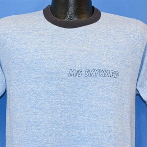 80s M/S Skyward Norwegian Cruise Lines Rayon Tri-Blend Ringer t-shirt Medium