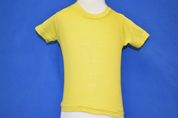 70s Yellow Solid Blank Baby t-shirt 12-18 Months - image 2