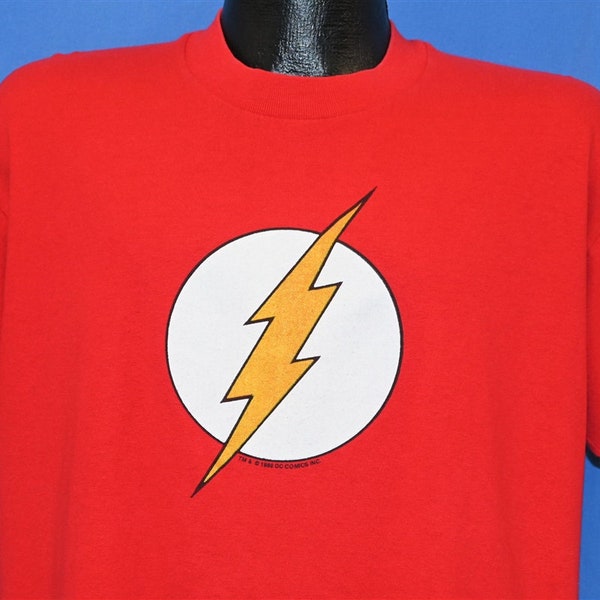 T-shirt di fumetti The Flash Superhero DC Comics Justice League degli anni '90 extra large