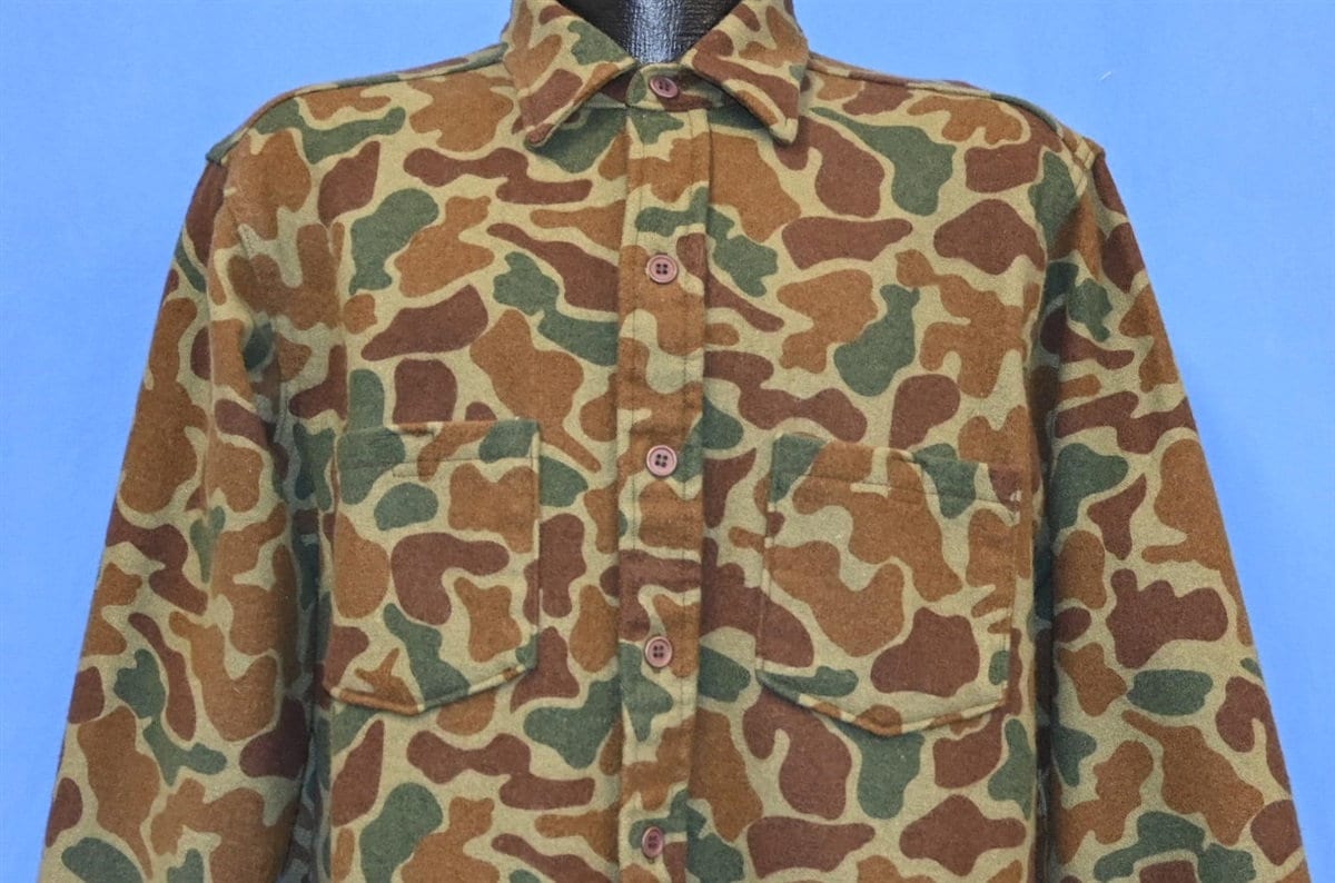 80s Woolrich Flame camo wool shirt