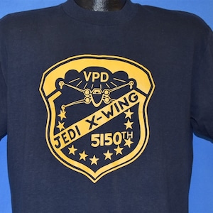 80s Jedi VPD X-Wing 5150th Star Wars Luke Skywalker t-shirt Large