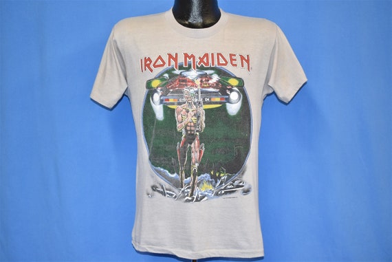 80s Iron Maiden Somewhere on Tour 1987 Eddie Lives Rock T-shirt Medium 