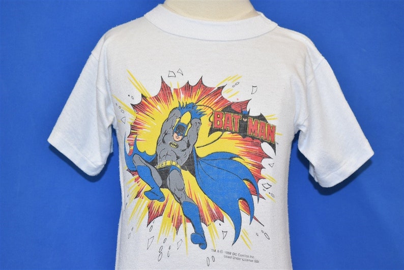 80s Batman Explosion Superhero t-shirt Youth Medium