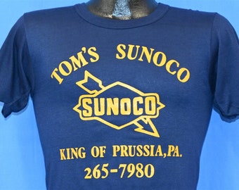 80s Tom's Sunoco King of Prussia Phoenixville Pennsylvania Gas Station t-shirt Small