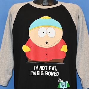 90s South Park Eric Cartman I&#39;m Not Fat I&#39;m Big Boned Cartoon TV Series t-shirt Extra Large