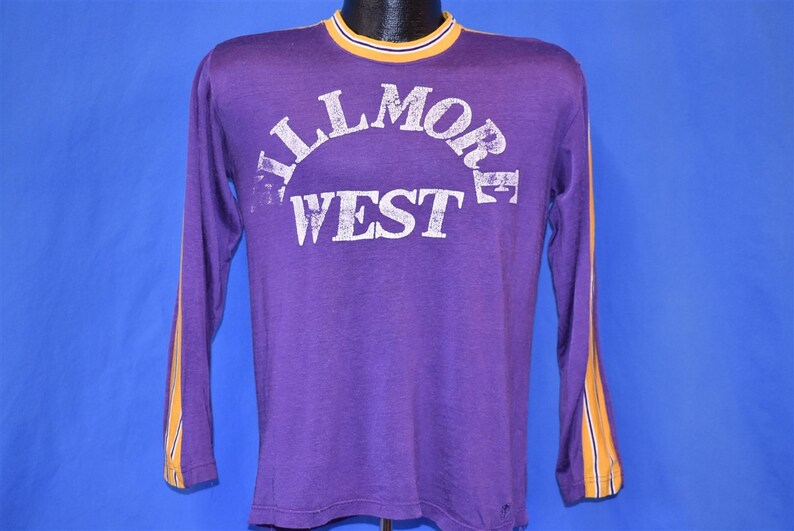 T-shirt Vintage Années 70 FILLMORE WEST CREW - Marque GENTLEMAN JOHN - Taille M/L - Matière Jersey épaisse