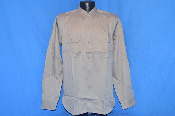 50s Dee Cee Gray Deadstock Work Shirt Large - image 2