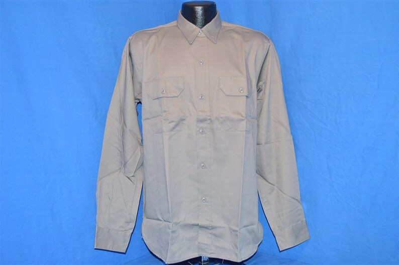 50s Dee Cee Gray Deadstock Work Shirt Large image 2